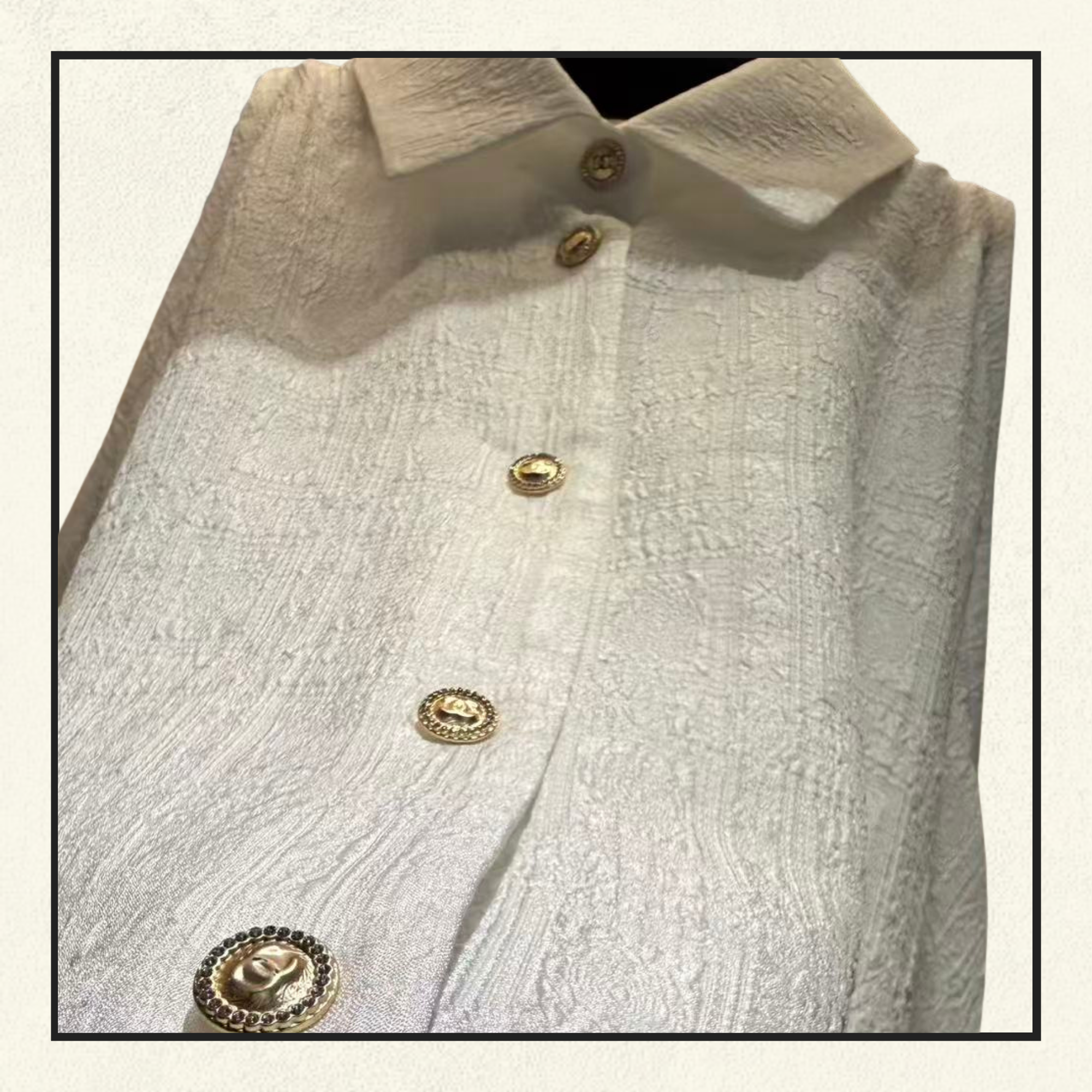 LONG SLEEVE SILK JACQUARD SHIRT