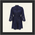 MAHON BRODERIE DENIM MINI