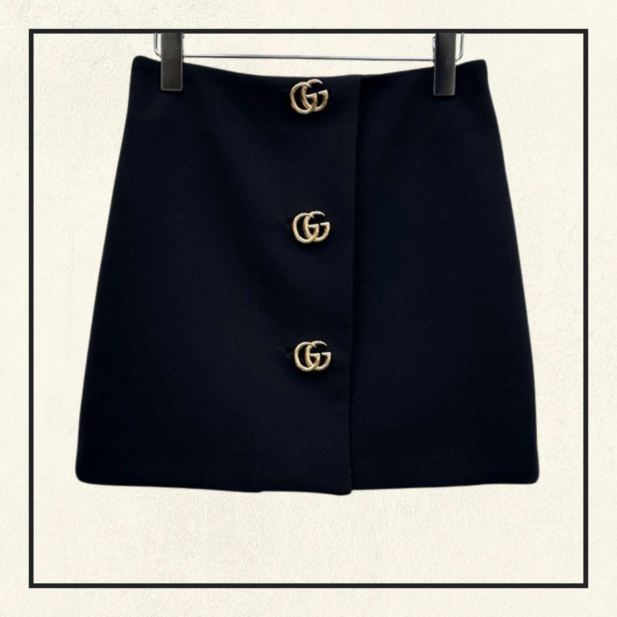 DOUBLE GG CREPE WOOL JACKET & MINI SKIRT