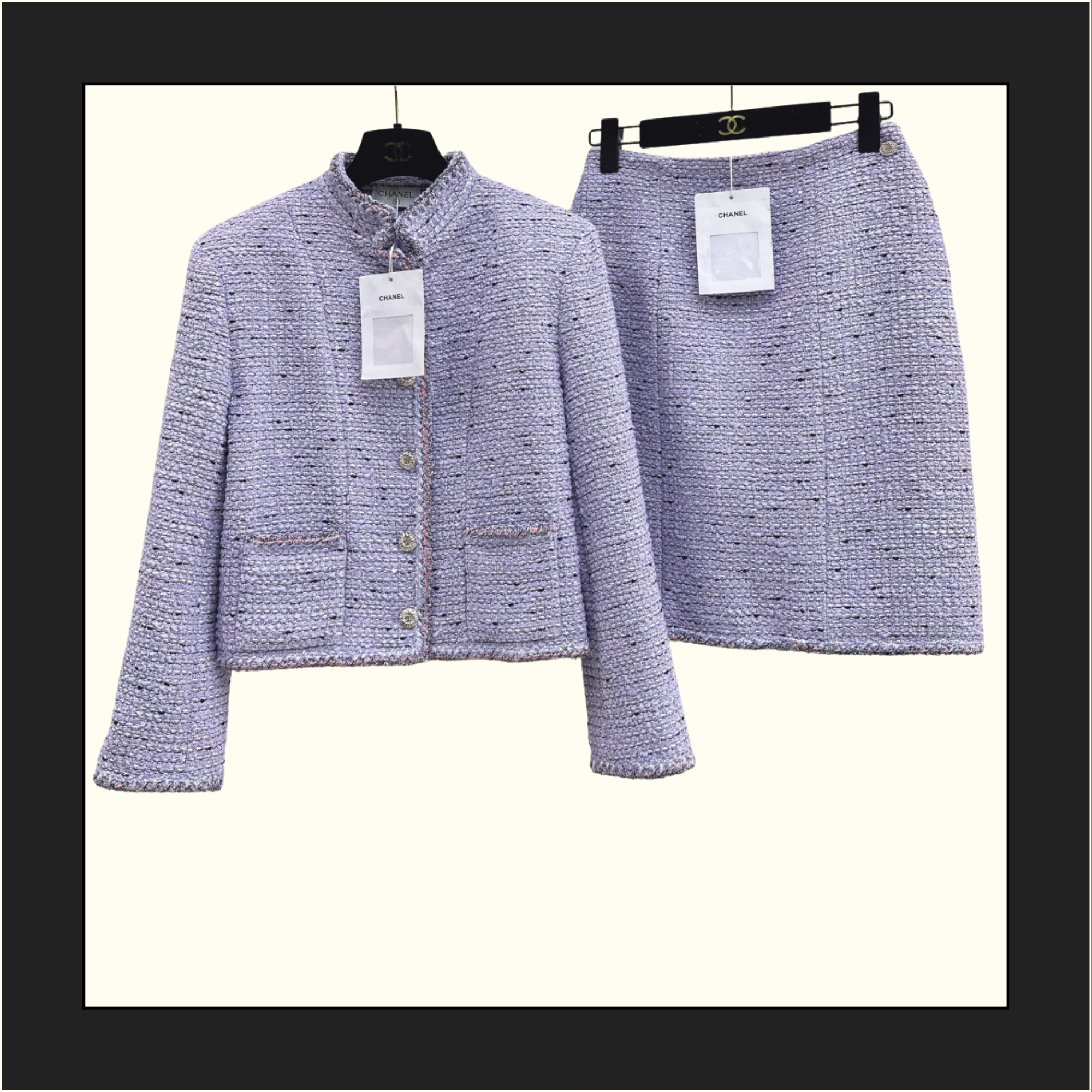 TWEED JACKET & MINI SKIRT