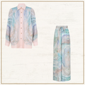 ILLUMINATE SILK SHIRT & WIDE LEG PANTS