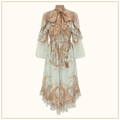 MEMENTO FLUTTER MIDI DRESS
