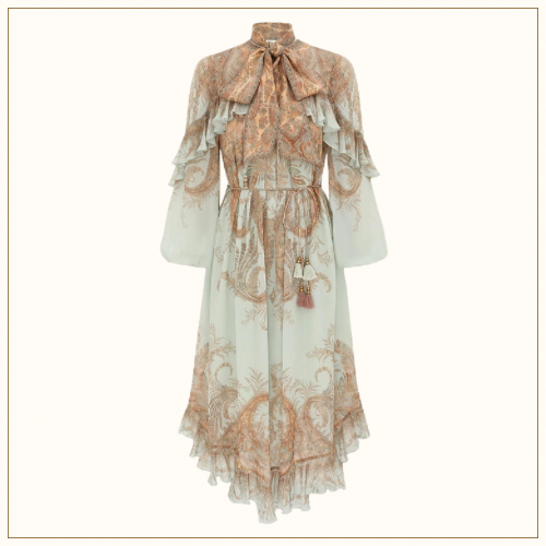 MEMENTO FLUTTER MIDI DRESS