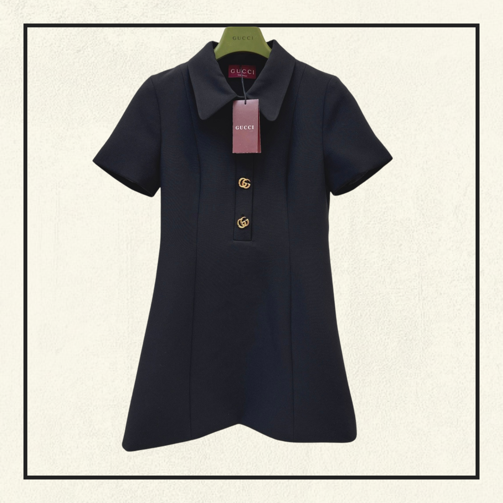 CREPE WOOL POLO DRESS