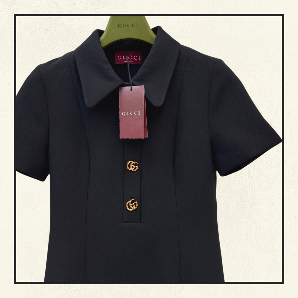 CREPE WOOL POLO DRESS