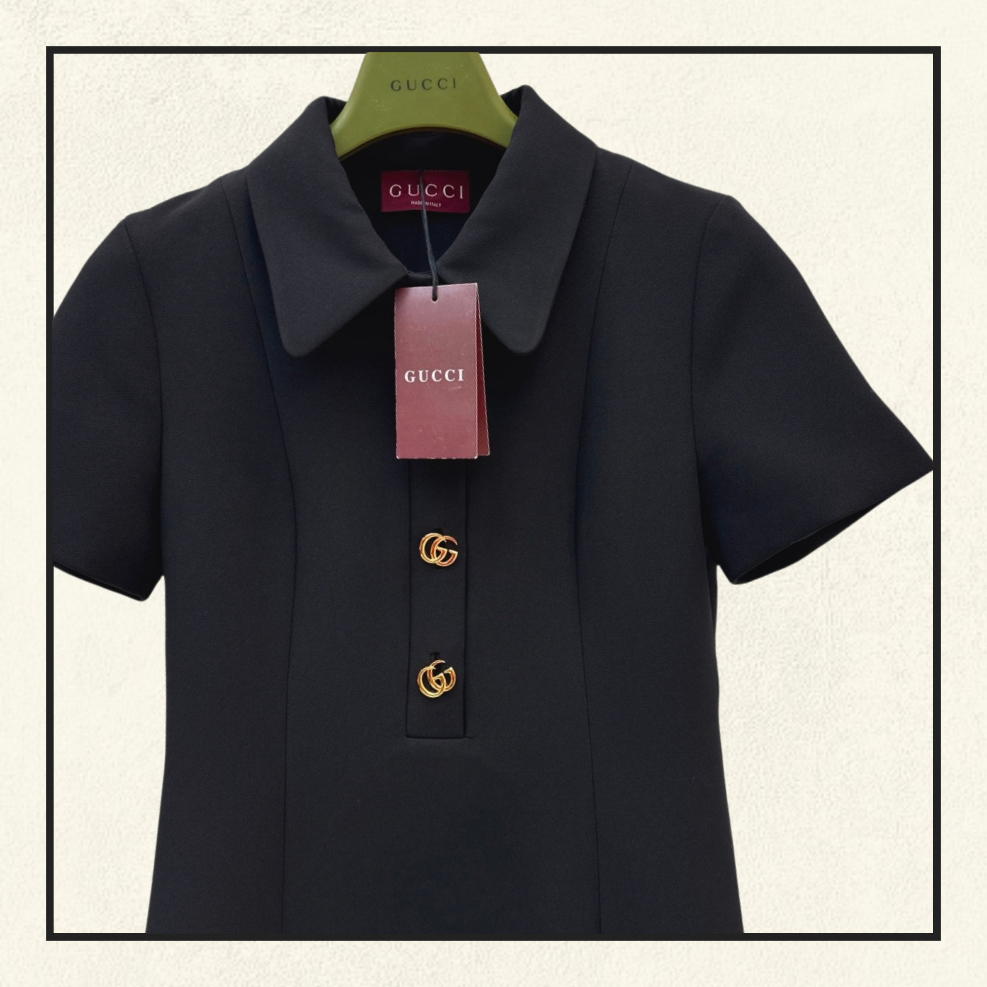 CREPE WOOL POLO DRESS