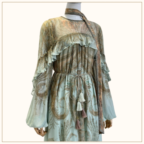 MEMENTO FLUTTER MIDI DRESS