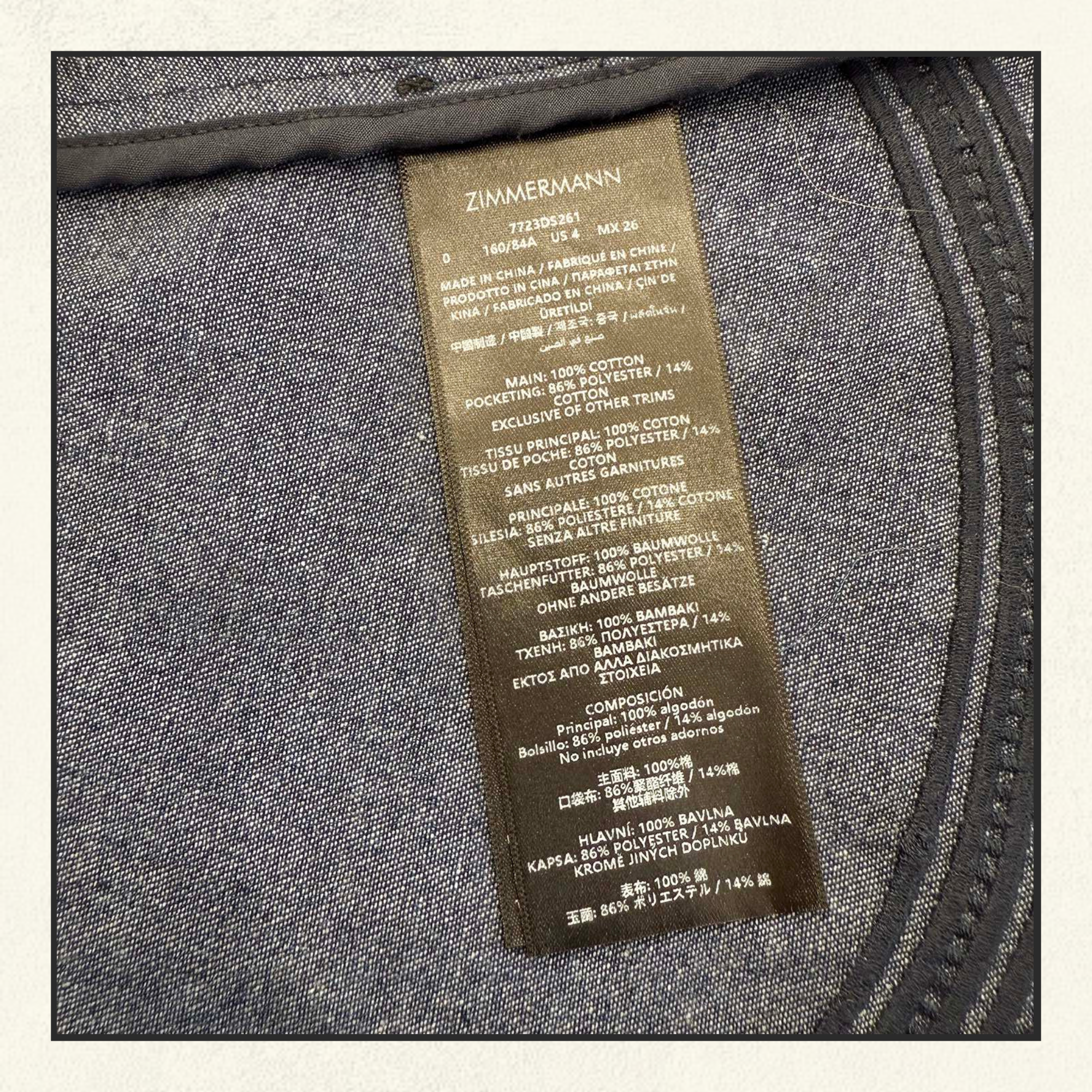 MAHON BRODERIE DENIM MINI