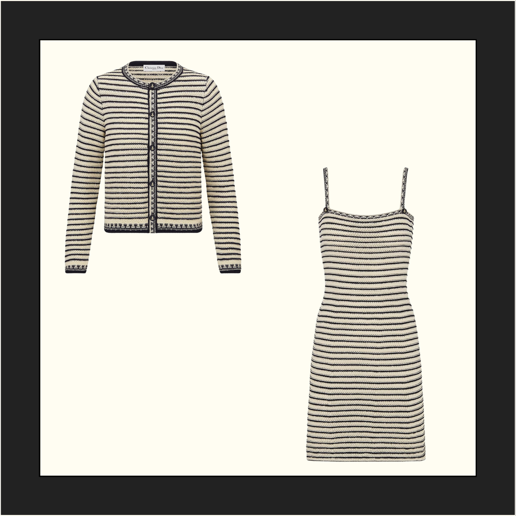 COTTON KNIT MINI DRESS & SWEATER