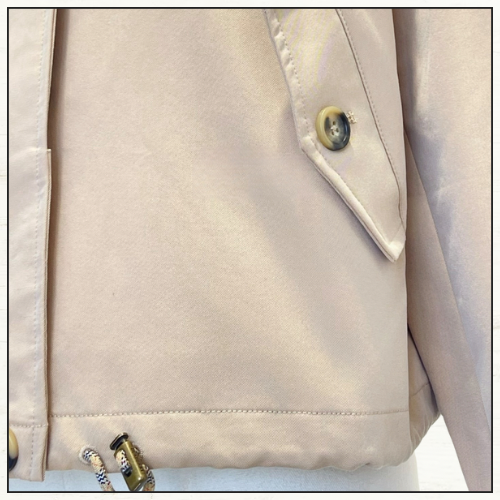 SHORT GABARDINE PARKA JACKET