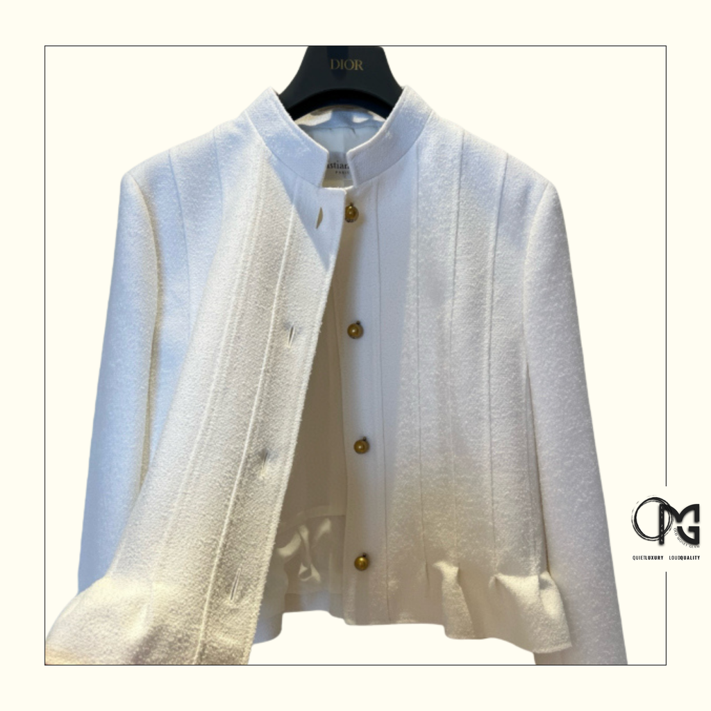 WOOL COTTON BLEND PEPLUM JACKET