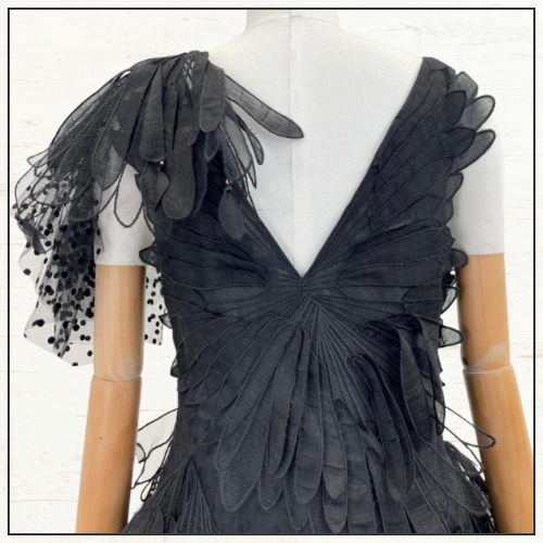 RHYTHMIC TIERED LINEN & SILK GOWN