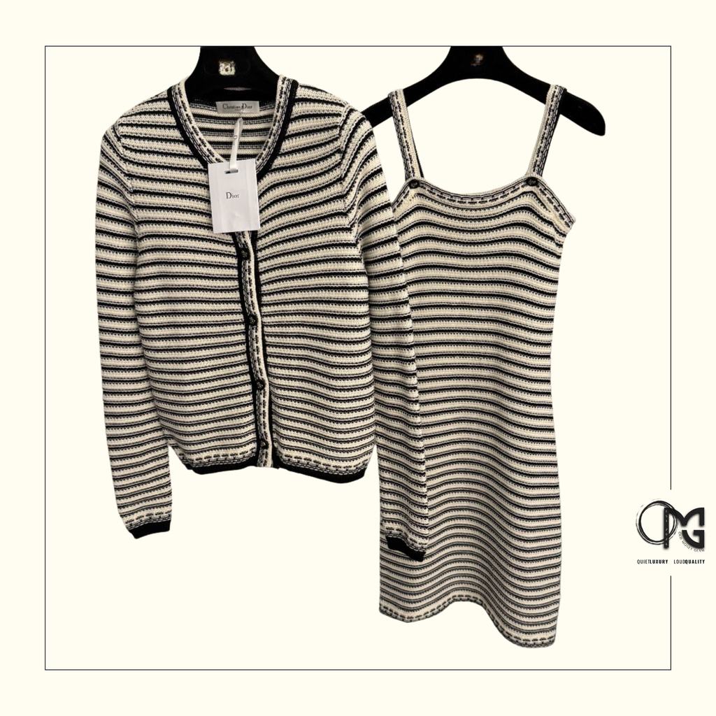 COTTON KNIT MINI DRESS & SWEATER
