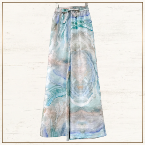 ILLUMINATE SILK SHIRT & WIDE LEG PANTS
