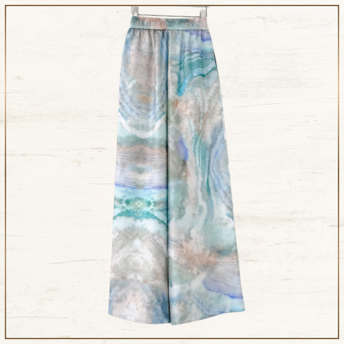 ILLUMINATE SILK SHIRT & WIDE LEG PANTS
