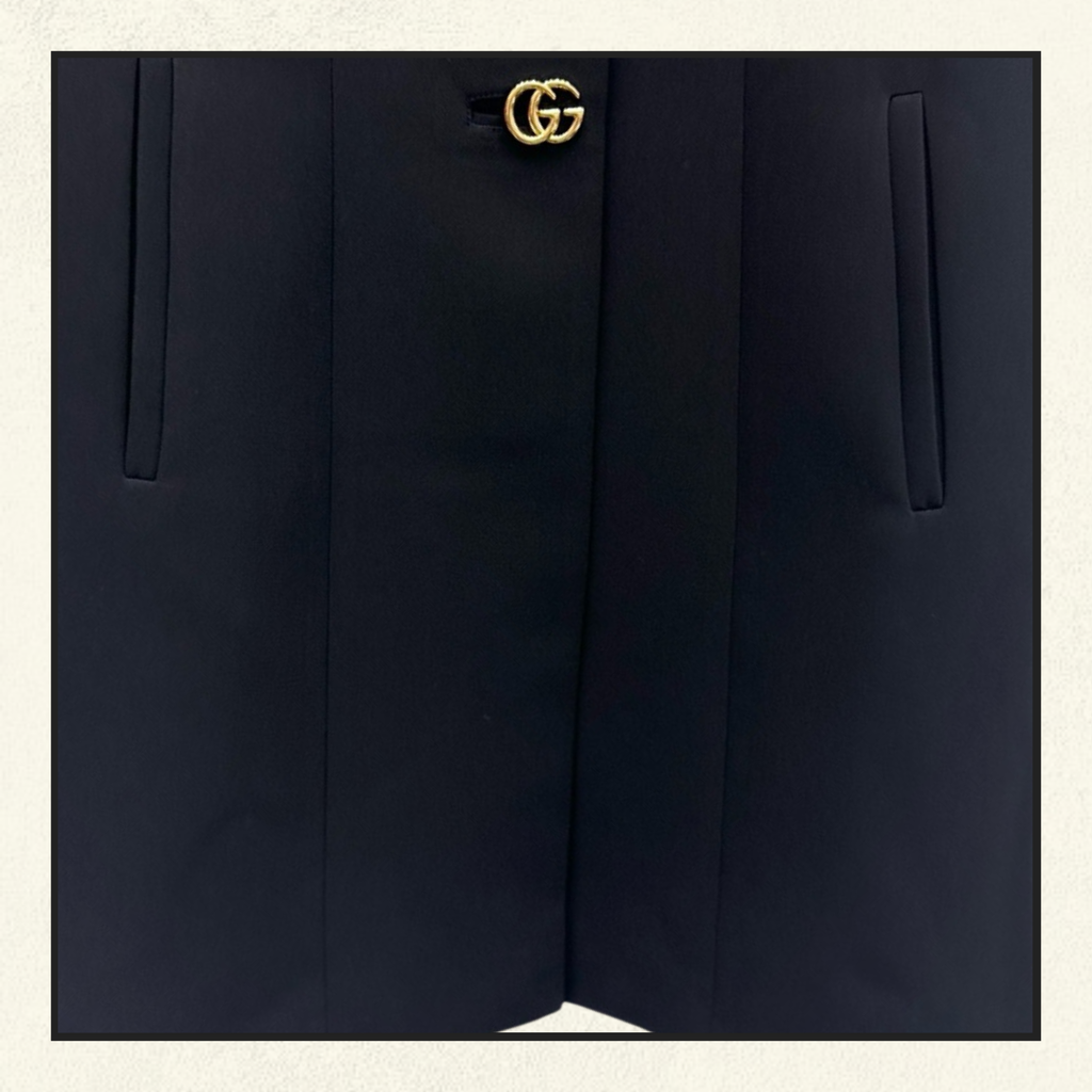 DOUBLE GG BUTTON WOOL COAT