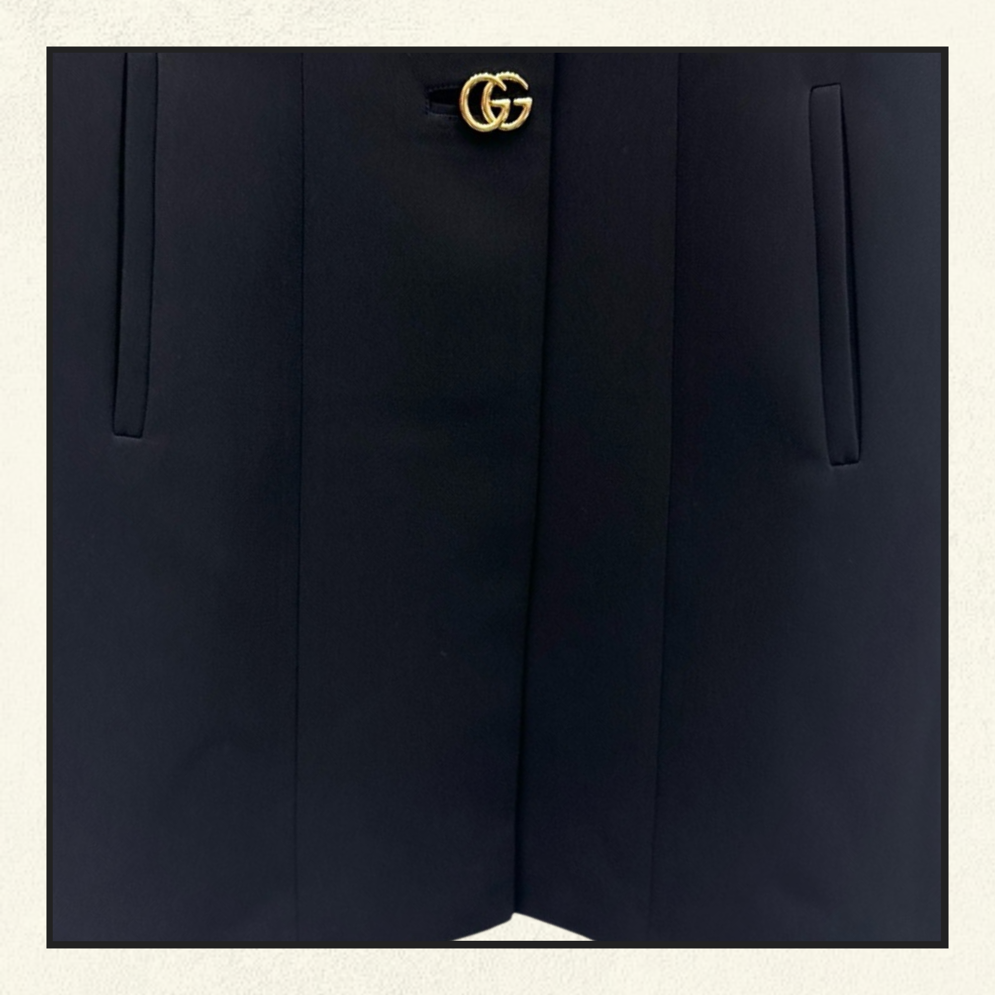 DOUBLE GG BUTTON WOOL COAT