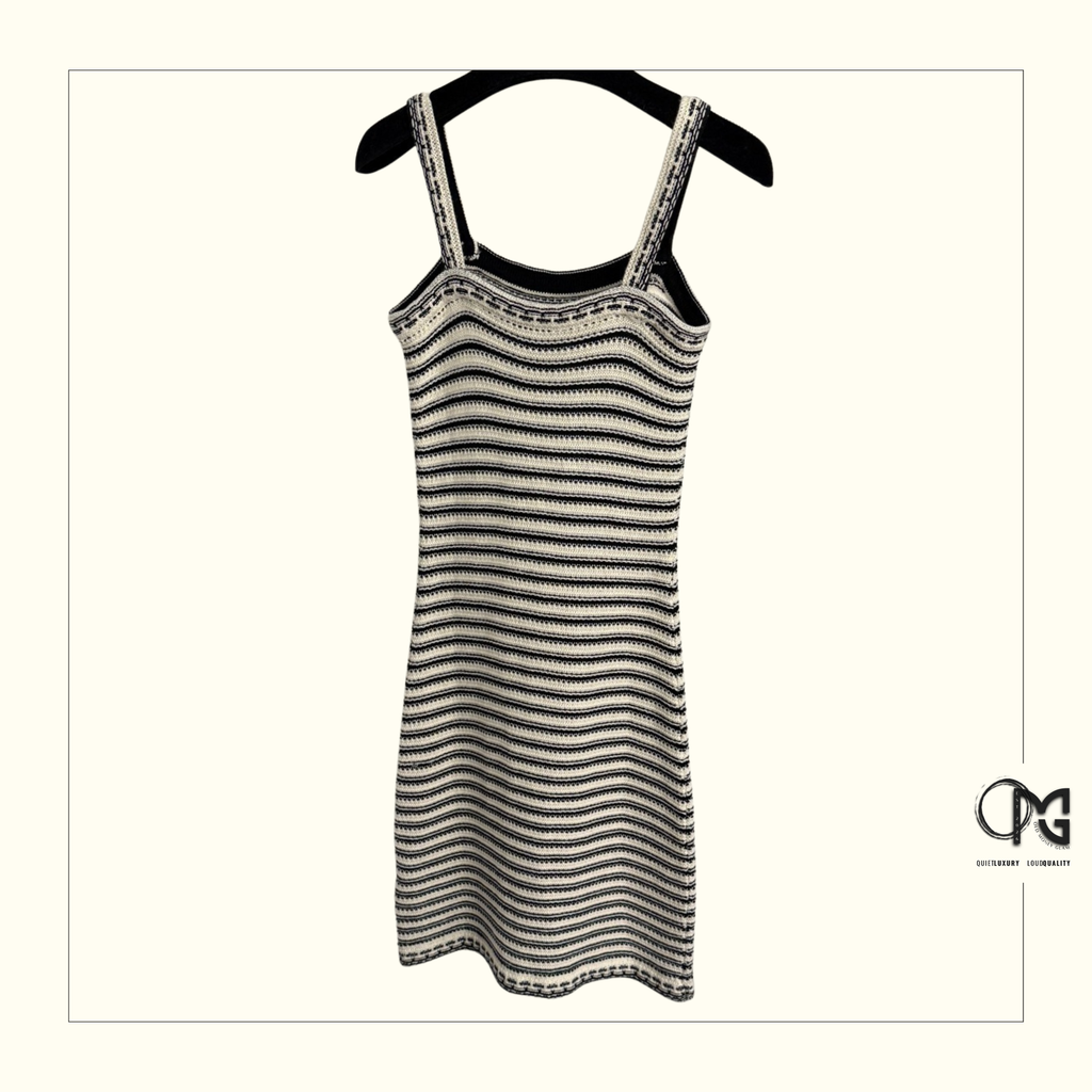COTTON KNIT MINI DRESS & SWEATER