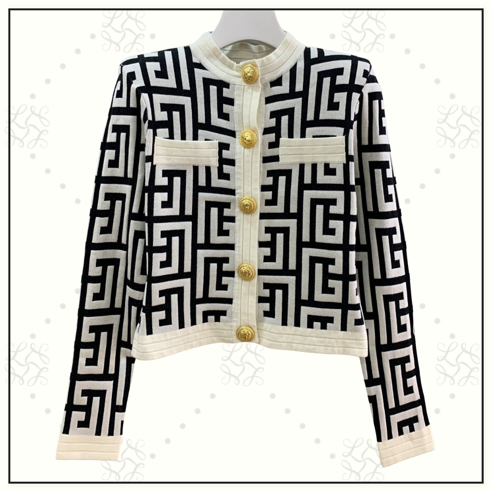 MONOGRAM KNIT CARDIGAN