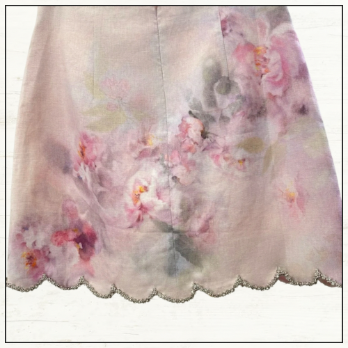 CRUSH TIE NECK BLOUSE & MINI SKIRT