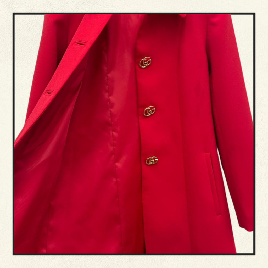 DOUBLE GG BUTTON WOOL COAT