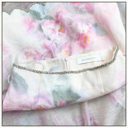 CRUSH TIE NECK BLOUSE & MINI SKIRT