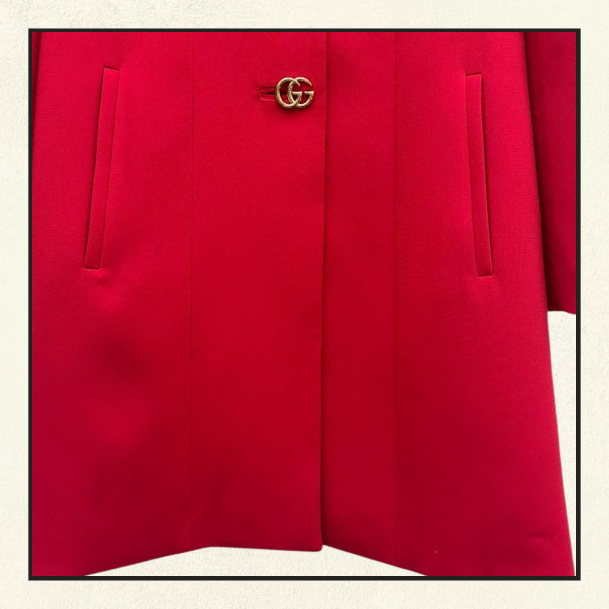 DOUBLE GG BUTTON WOOL COAT