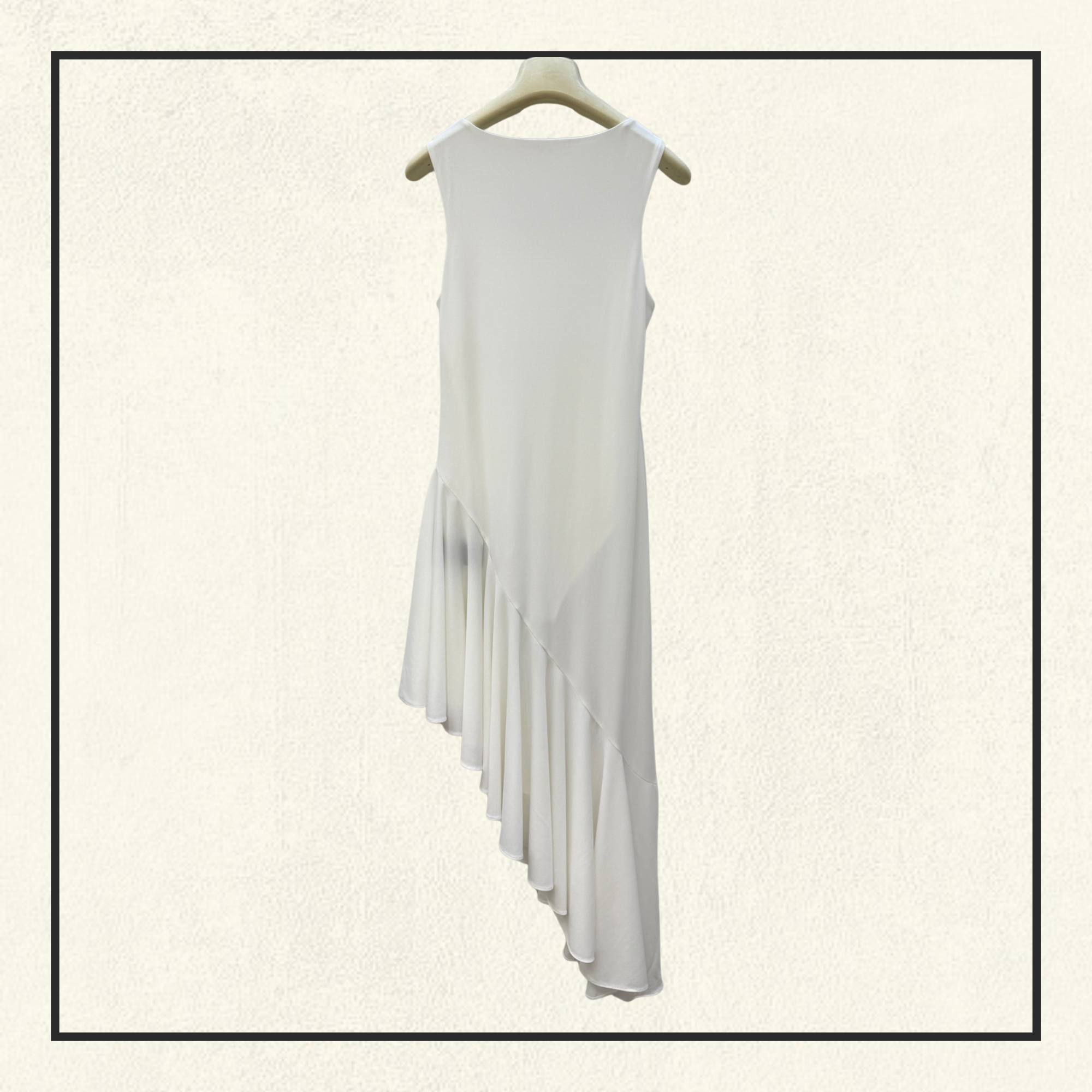 ASYMMETRIC FLUID JERSEY DRESS