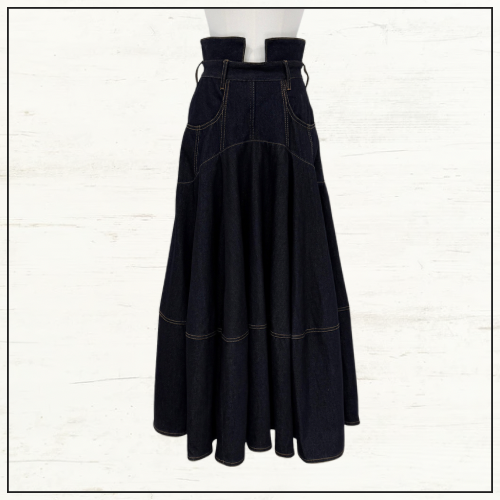 HYPNOTIC DENIM MIDI SKIRT