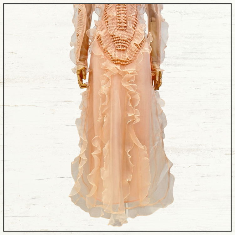 ILLUMINATE RUFFLED SILK GOWN
