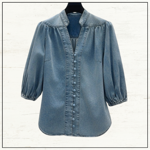 LUCKY DENIM BLOUSE & SHORTS