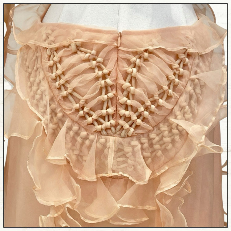 ILLUMINATE RUFFLED SILK GOWN