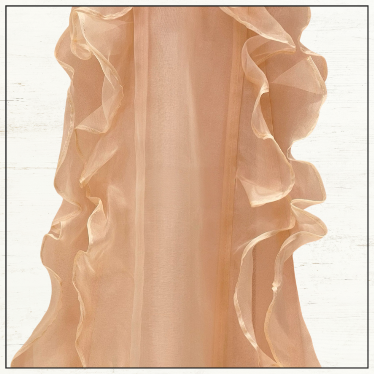 ILLUMINATE RUFFLED SILK GOWN