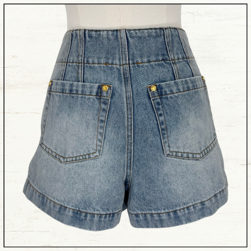 LUCKY DENIM BLOUSE & SHORTS