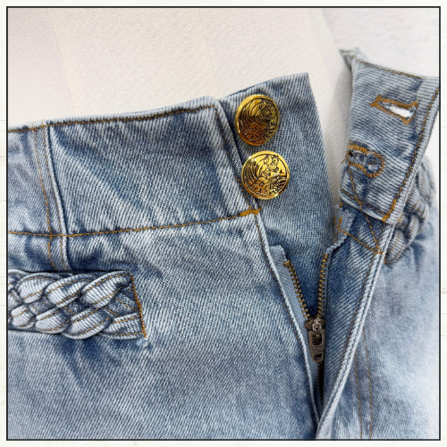 LUCKY DENIM BLOUSE & SHORTS