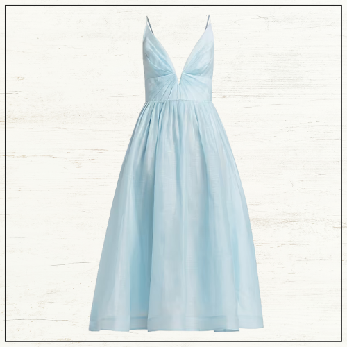 ILLUMINATE V NECK MIDI DRESS