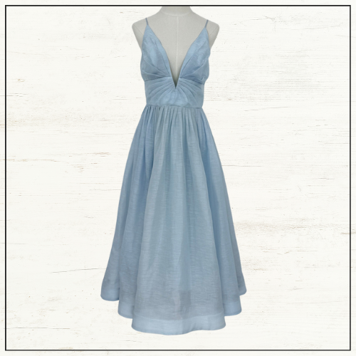ILLUMINATE V NECK MIDI DRESS