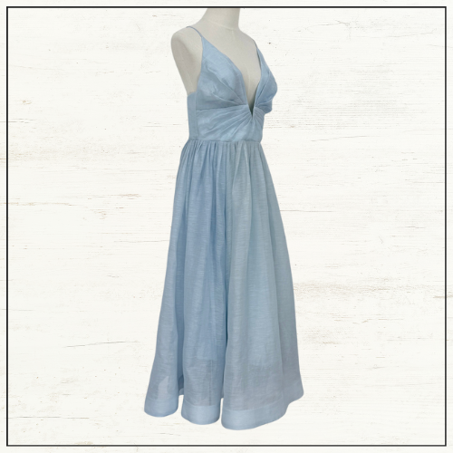 ILLUMINATE V NECK MIDI DRESS