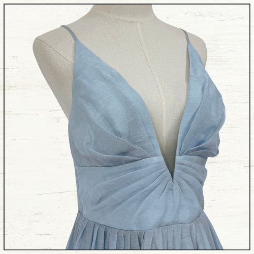 ILLUMINATE V NECK MIDI DRESS