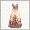 ILLUSTRATION DRAPED MIDI DRESS