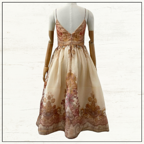 ILLUSTRATION DRAPED MIDI DRESS