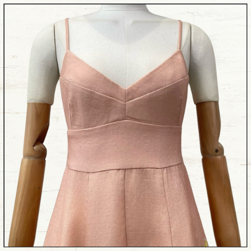 MATCHMAKER PICNIC LINEN MIDI DRESS