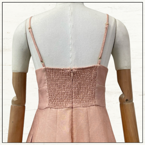 MATCHMAKER PICNIC LINEN MIDI DRESS