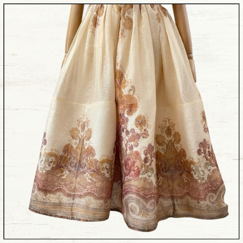 ILLUSTRATION DRAPED MIDI DRESS