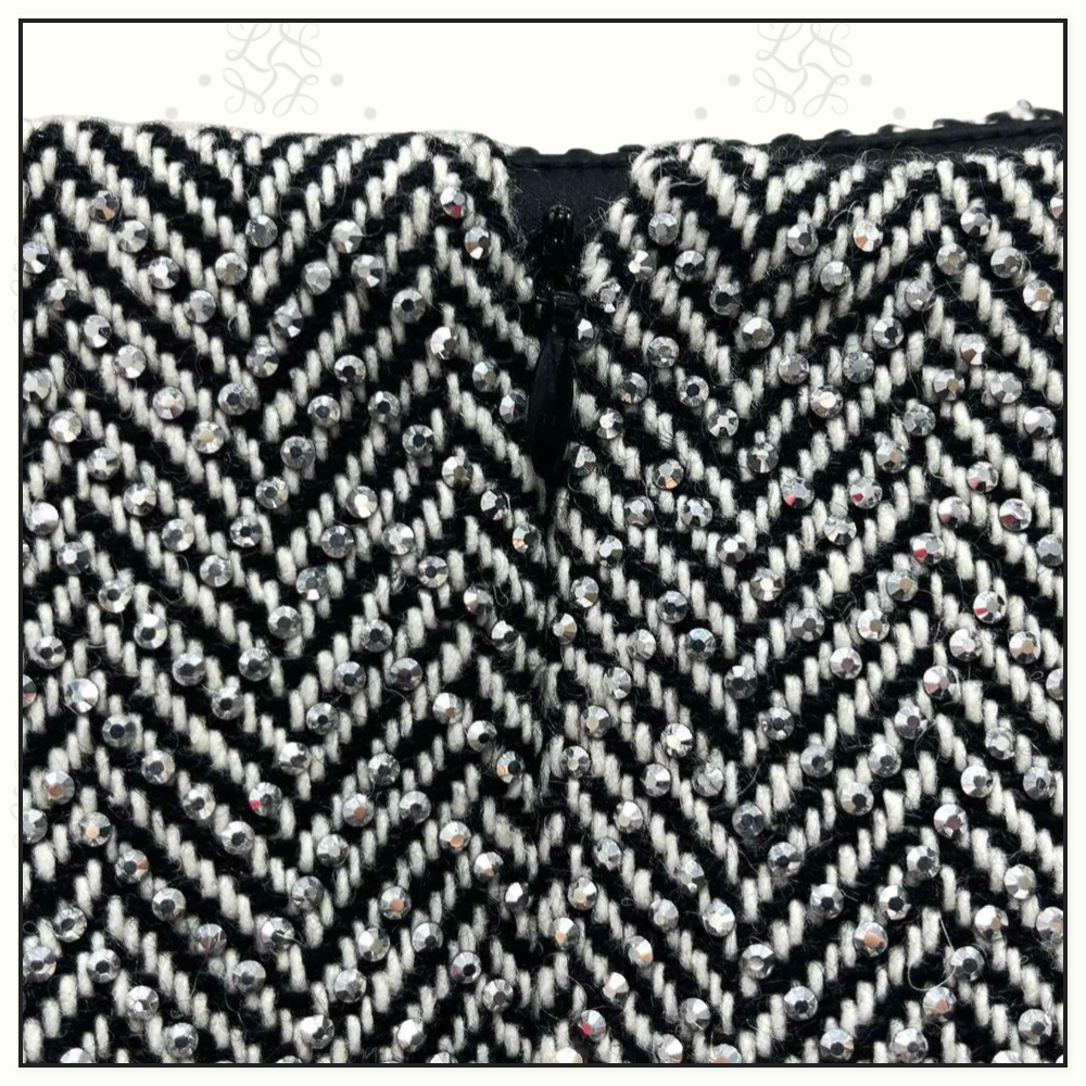 HERRINGBONE SHORT BLAZER & MINI SKIRT