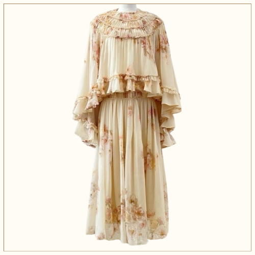 HYPNOTIC SHIRRED BLOUSE & SKIRT