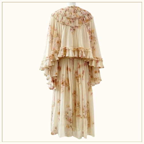 HYPNOTIC SHIRRED BLOUSE & SKIRT
