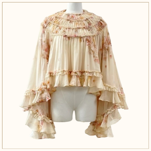 HYPNOTIC SHIRRED BLOUSE & SKIRT