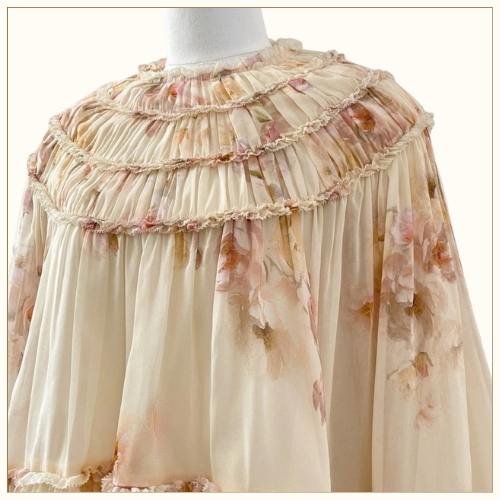 HYPNOTIC SHIRRED BLOUSE & SKIRT