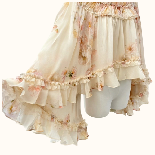 HYPNOTIC SHIRRED BLOUSE & SKIRT